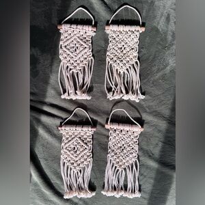 Handcrafted Cream Macramé Wall Hanging Set